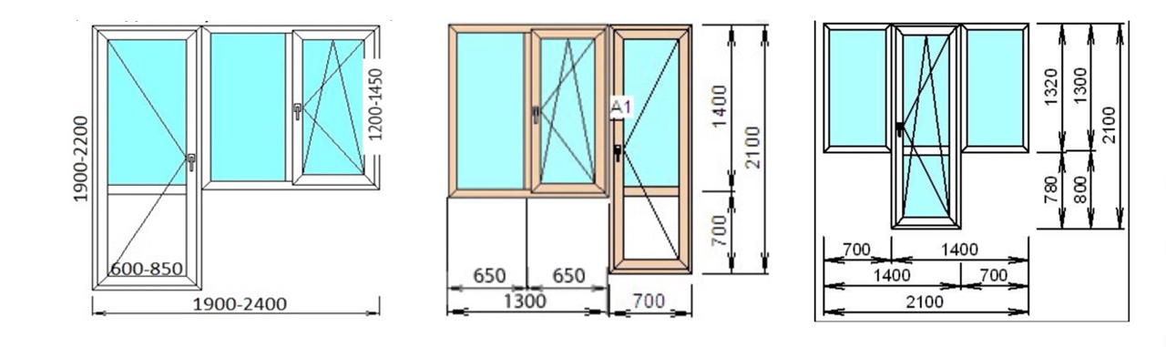 Окна и балконный блок рисунок